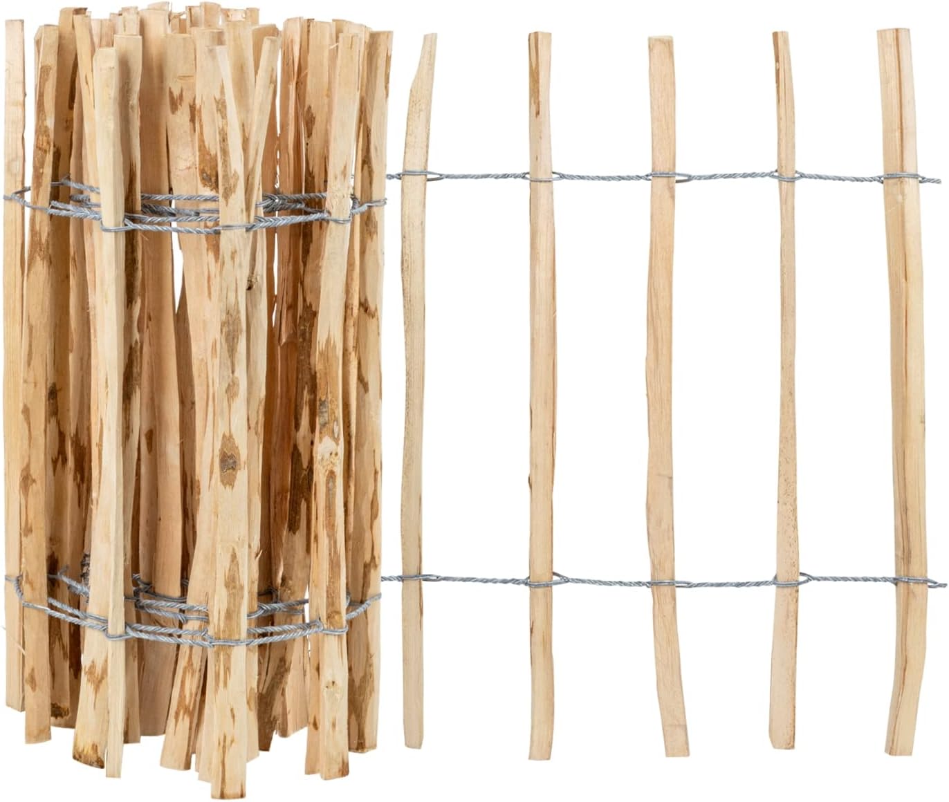 VOSS.garden Staketenzaun 5m - Haselnuss Gartenzaun 100cm Höhe