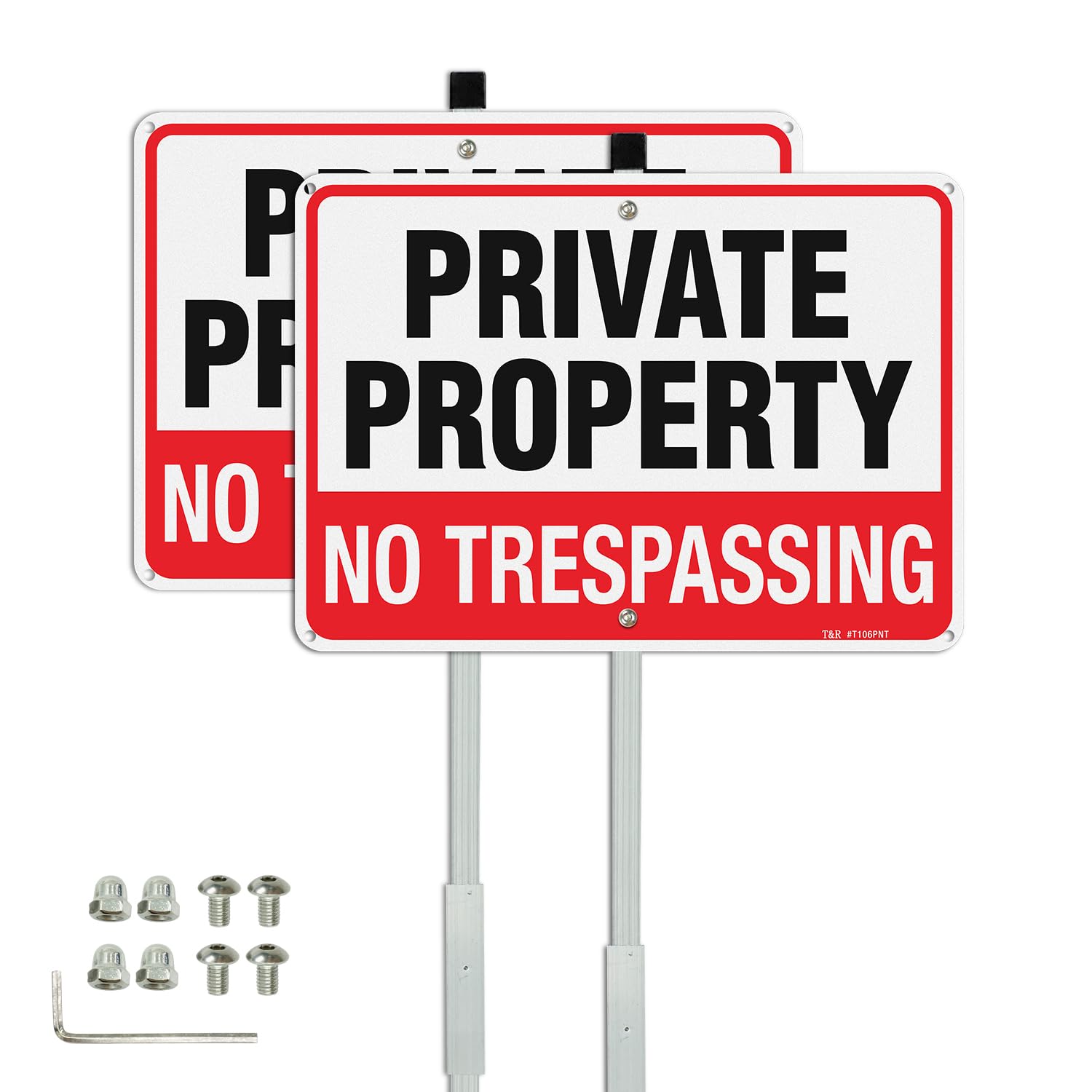 Panneau No Trespassing extérieur imperméable et résistant aux intempéries - 7