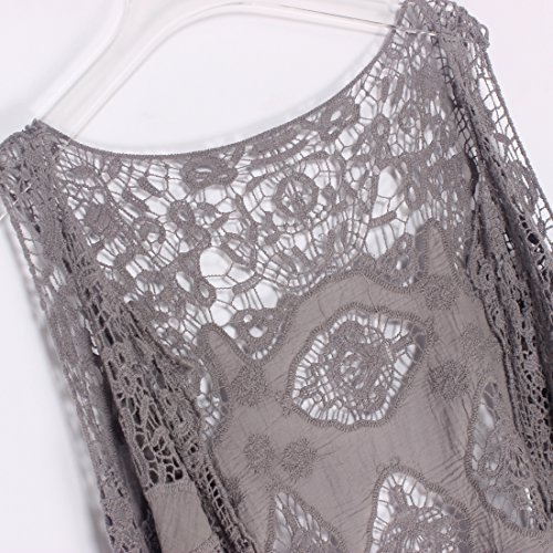 Image of JASTIE Women Open Stitch Cardigan Boho Sleeveless Hippie Summer Hollow Out Solid Crochet Vest