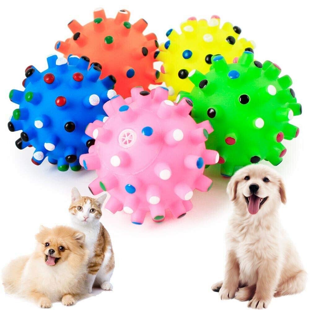 PETS EMPIRE Pack of 2 Pet Dog Puppy Thorny Ball Molar Teeth Cleaning Chewing Squeaky Sound Toy - Color May Vary (B08Y93GKWZ) Amazon Price History, Amazon Price Tracker