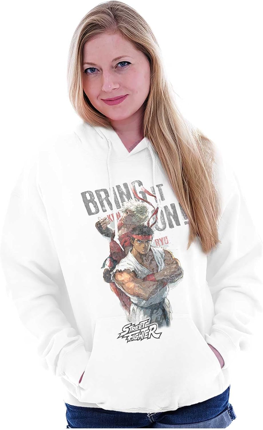 Street Fighter Ryu Ken Bring It On Hoodie Sweatshirt Women Men