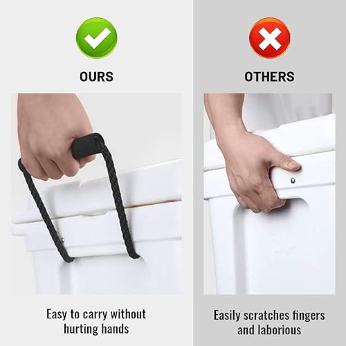 Miniatura 3 de Paquete de 2 manijas de repuesto para enfriadores, compatible con enfriadores YETI Tundra y RTIC, piezas de mango extensor