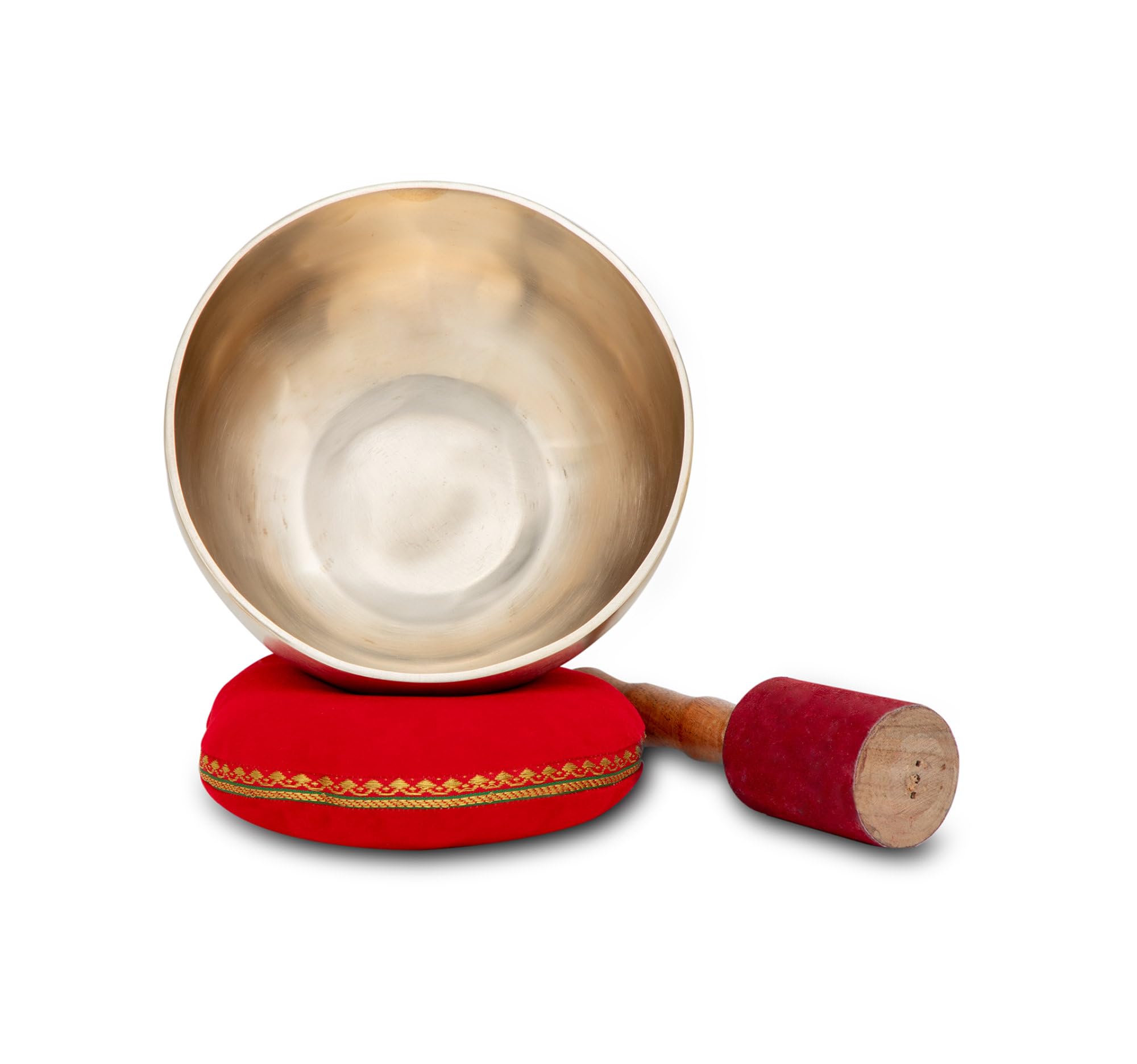 Set Completo Campana Tibetana Terapeutica XDrum Tonalità H/ 700 g | Campana tibetana battuta a mano per il chakra della corona (Sahasrara), Accordata sulla tonalità H, Diametro ca. 17, 5 cm