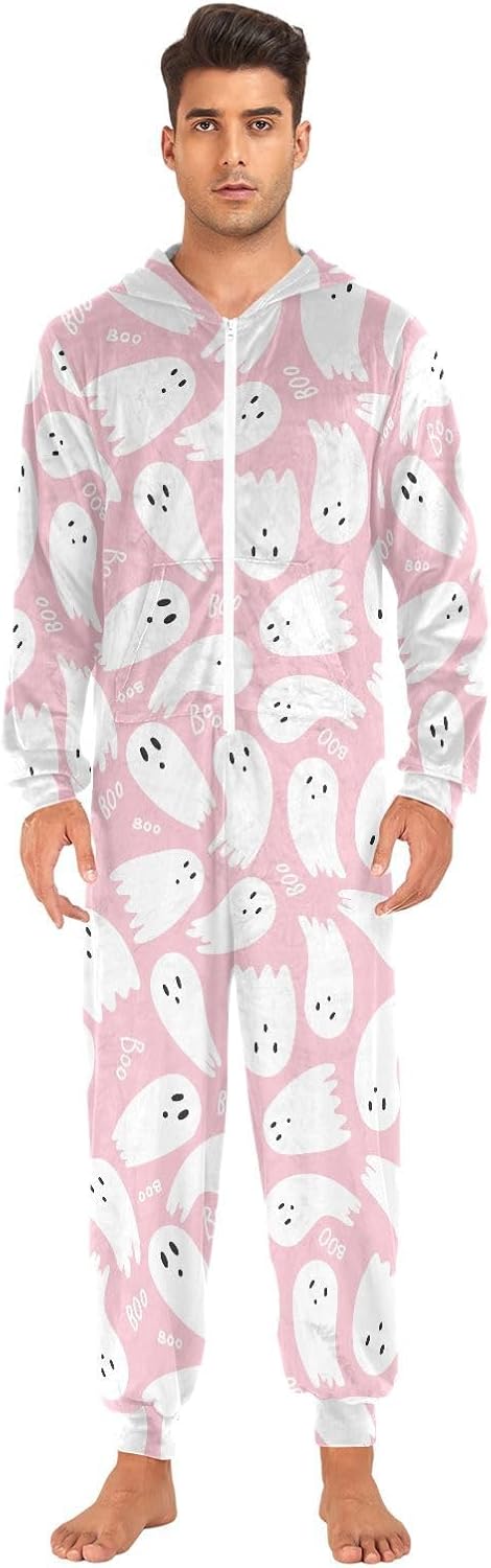 Ollabaky Adult Pajamas for Men Women Costume One-Piece Sleepwear Jumpsuit - Image 2
