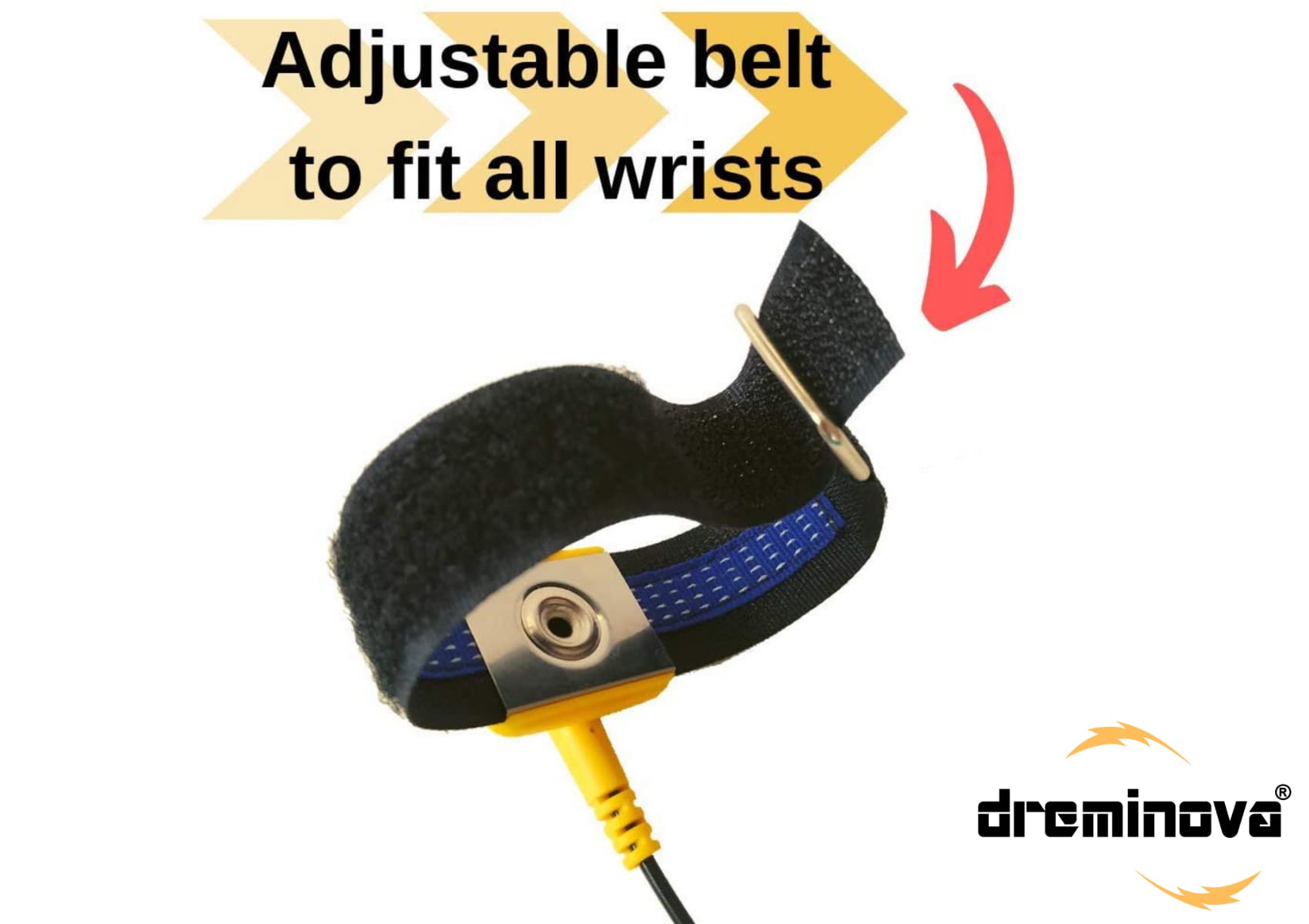 Safe ESD Anti Static Wrist Strap Band Long Earthing Wristband Ground