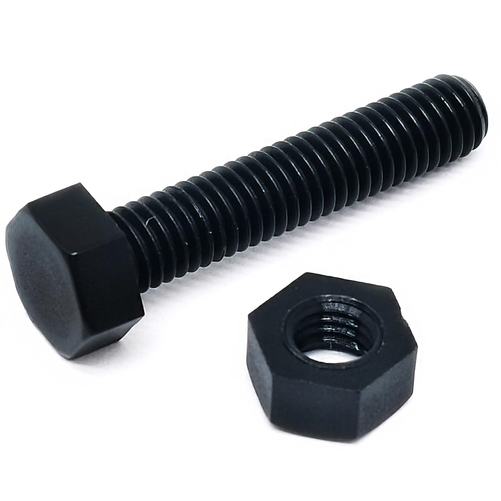 20set Nylon Hexagon Head Cap Bolts Screws and Hex Nuts Assortment Kits, M5x25mm Hexagon Bolts and M5 Plastic Hex Nuts,Black