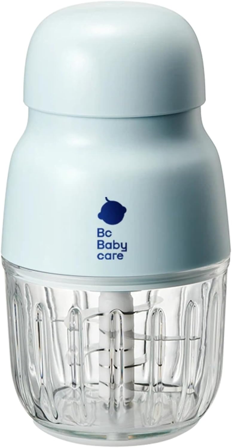 Bc Babycare Baby Food Maker-Glass Baby Puree blender for Fruit, Vegatable & Meat,Mini Food Processor for Potatoes, Grapes & Strawberries,Blue,10oz - Image 1 of 6
