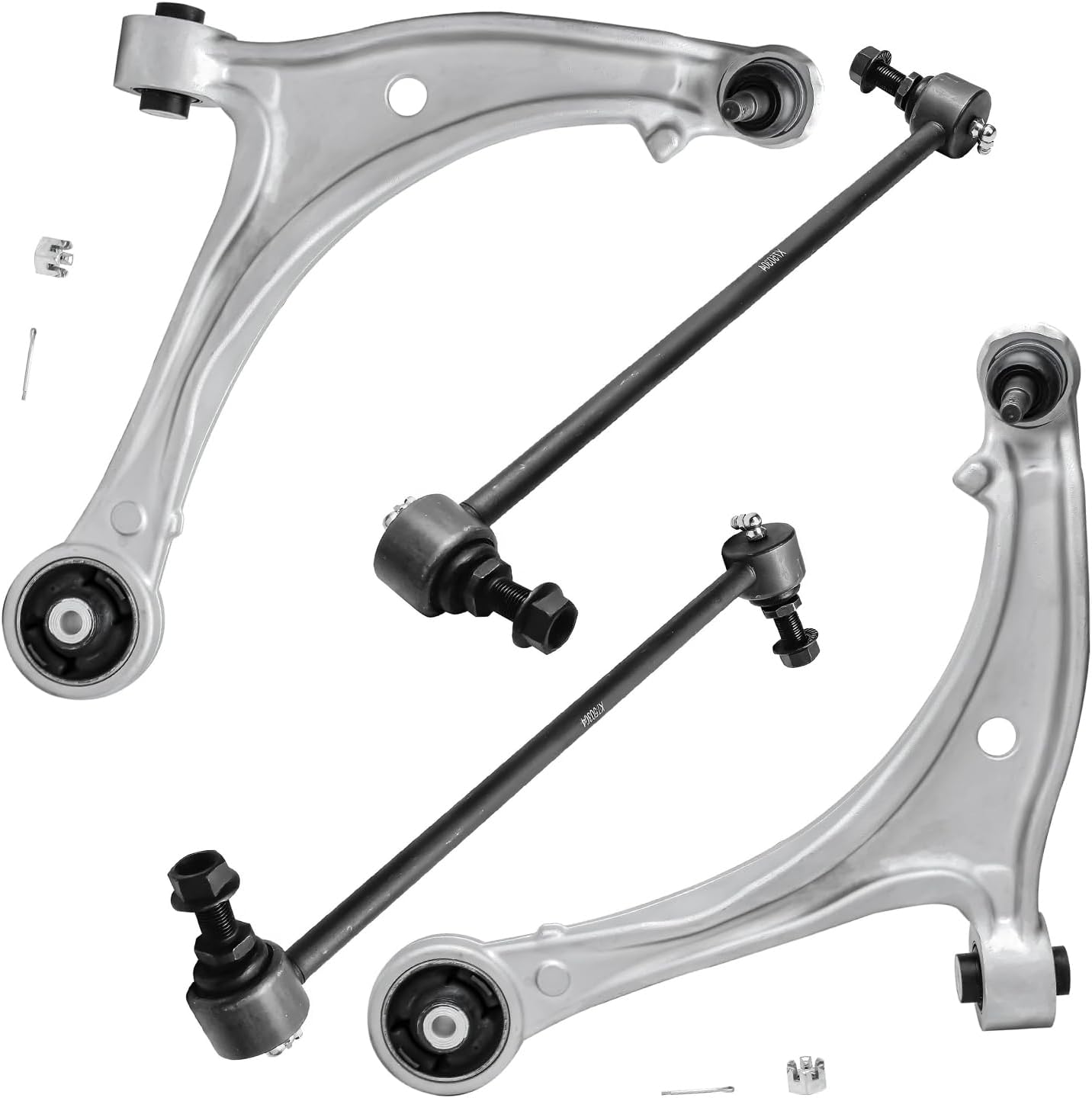 Detroit Axle - Front 4pc Control Arms Kit for 05-10 Honda Odyssey 2005 2006 2007 2008 2009 2010, 2 Lower Control Arms w/Ball Joints 2 Sway Bars Replacement