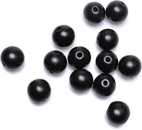 Miniatura 140 de Cuentas de madera redondas blancas de 0.394 in, 300 cuentas sueltas pintadas con espaciadores suaves para manualidades, collares y pulseras