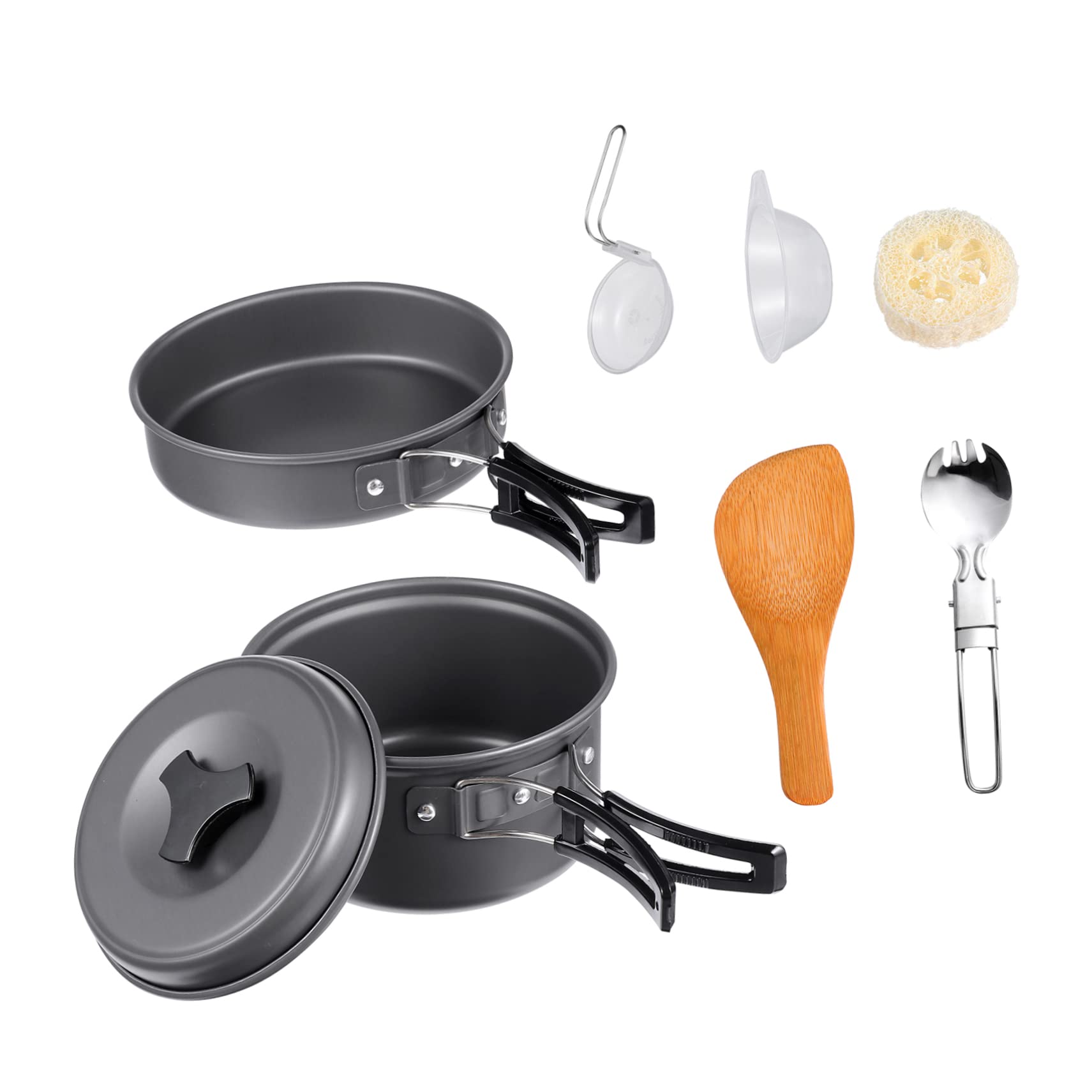 BESPORTBLE 1 Set Outdoor Cooking Portable Person Camping Utensils for Hiking Lightweight Travel Cookware Kit Compact Design for Easy Carrying and Prep