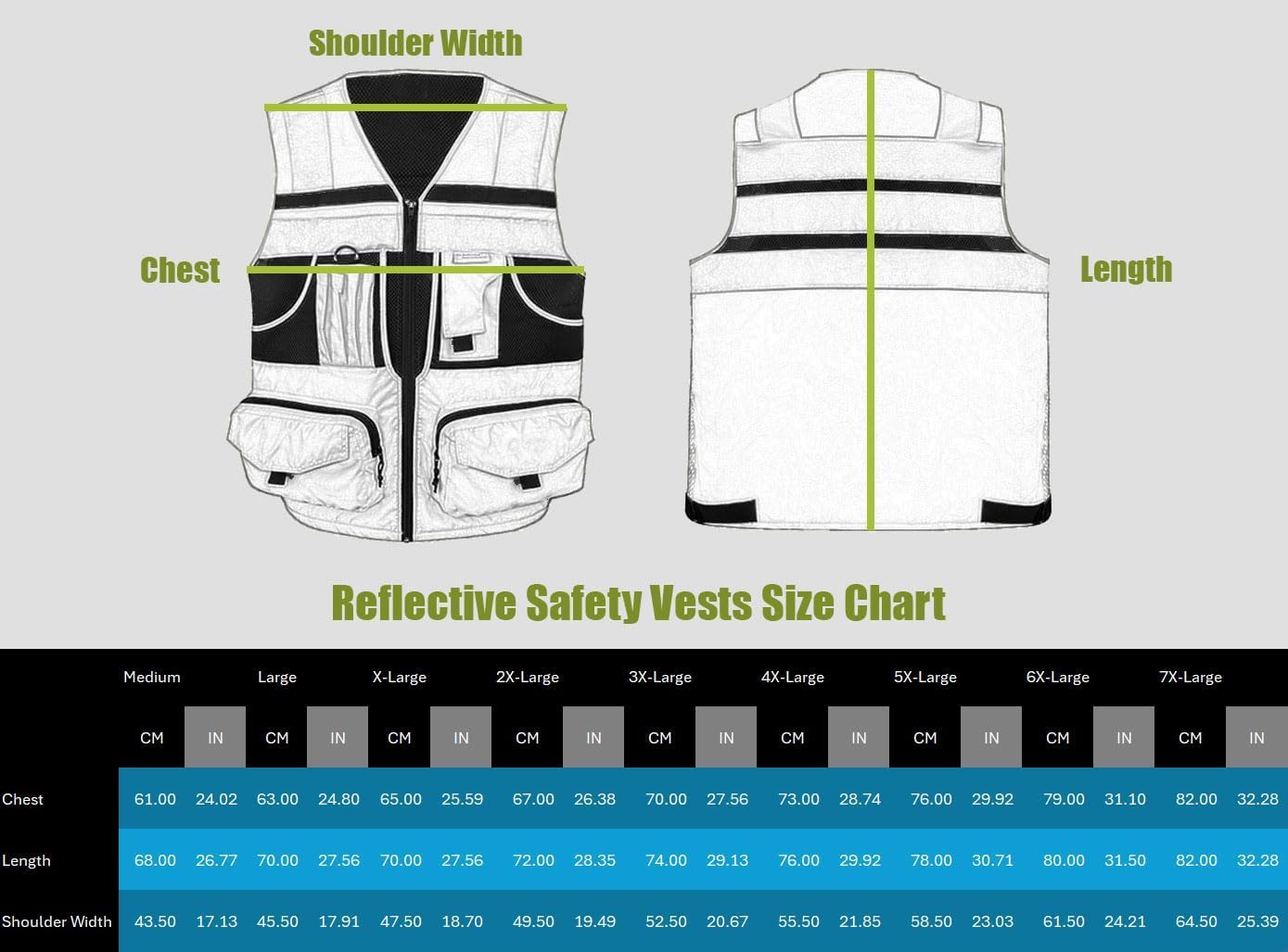 3M Sicherheitsweste mit reflektierenden Streifen, hohe Sichtbarkeit, gelber Strick, 10 Taschen, helle Konstruktion, Arbeitskleidung für Männer und Frauen, M-7XL