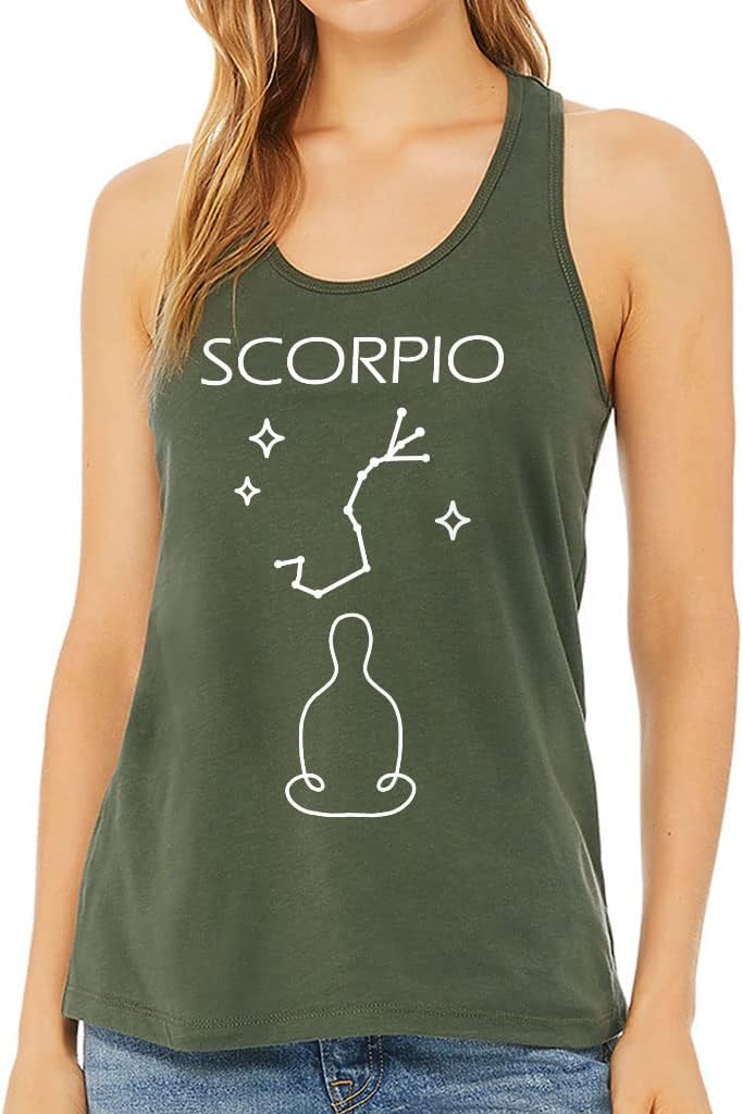 Scorpio Design Women's Racerback Tank - Cool Tank Top - Constellation Workout Tank