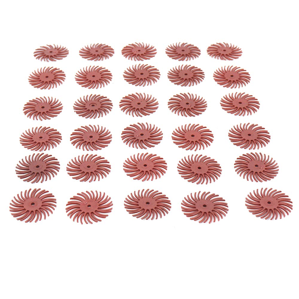 Dura-Gold Lot de 66 brosses abrasives radiales de 2,5 cm de diamètre – 10 de chaque grain 80, 120, 220, 400, 600, 1000, 6 tiges en acier de 0,3 cm, étui de Dura-Gold Lot de 66 brosses abrasives radiales de 2,5 cm de diamètre – 10 de chaque grain 80, 120, 220, 400, 600, 1000, 6 tiges en acier de 0,3 cm, étui de
