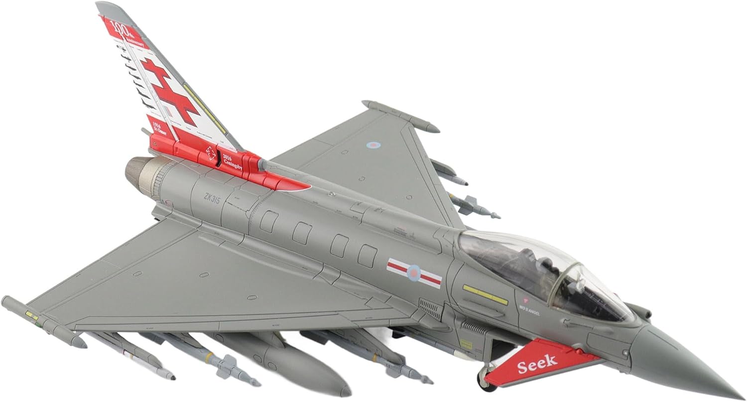 Hobby Master | 1:72 Scale Diecast Military Aircraft Replica | Eurofighter Typhoon ZK315, 41 Sqn., RAF Coningsby, 2015 | Model HA6624