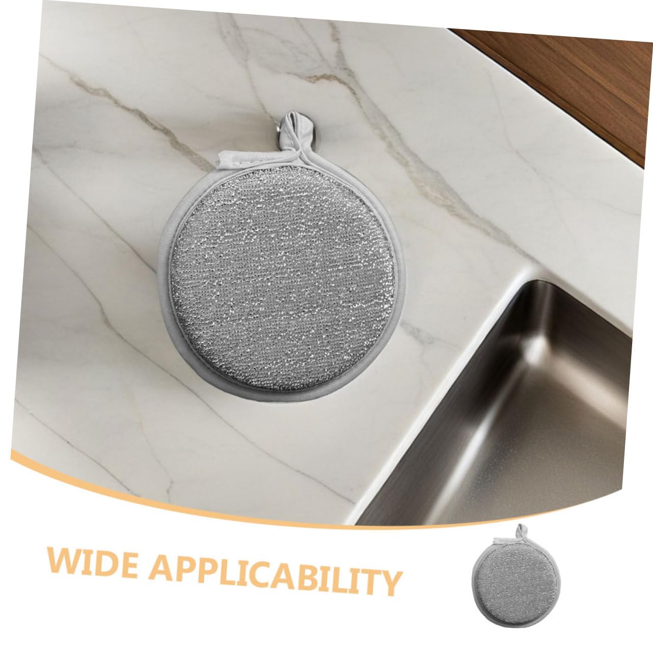 VALICLUD Paquete de 20 Esponjas de Limpieza para Cocina y Baño, Reutilizables, de Doble Cara Nailon y Esponja, Alta Absorción y Antiadherentes Color Plata para Lavar Platos
