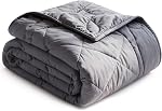 JOLLYVOGUE Couverture pondérée 20lbs, 60'x80'' Couverture de refroidissement pondérée Reine avec perles en verre premium- Gris foncé
