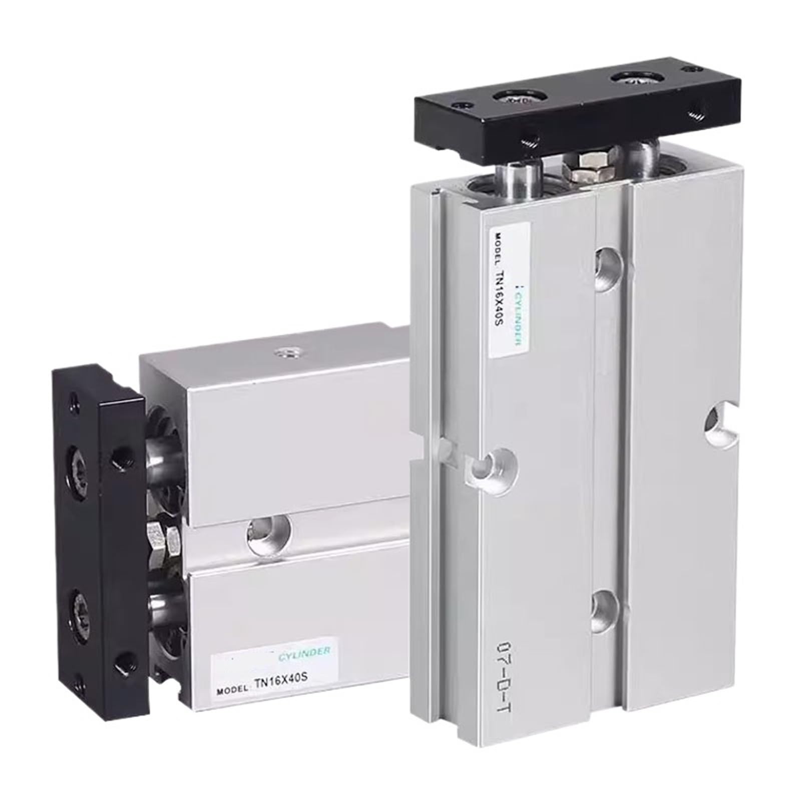 Vérin pneumatique TN16 70mm : stoppez le jeu mécanique avec la double tige