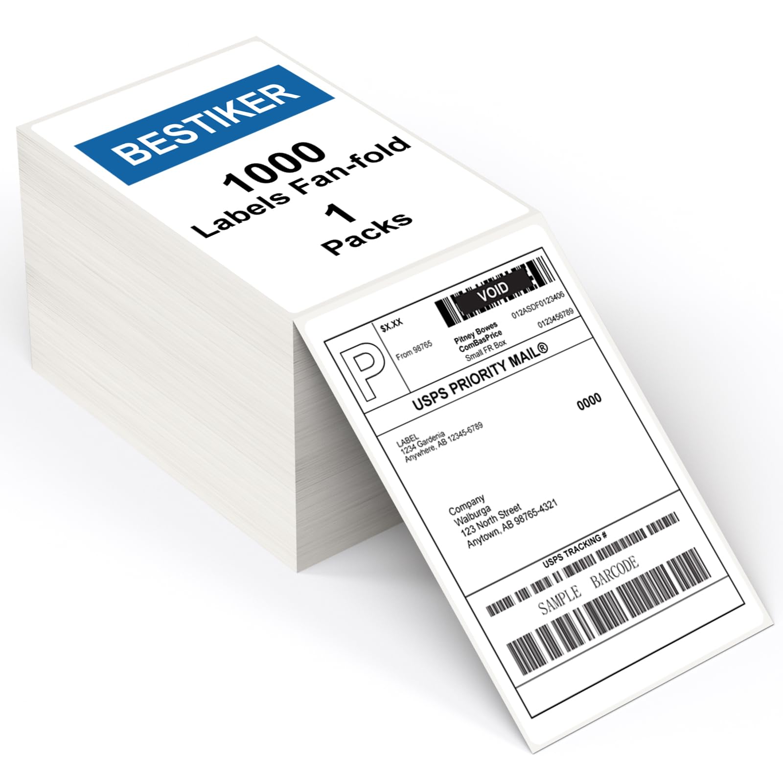 Etiquetas térmicas de 10 x 15 cm, 1000 etiquetas, papel térmico para impresoras térmicas, cebra y rollo