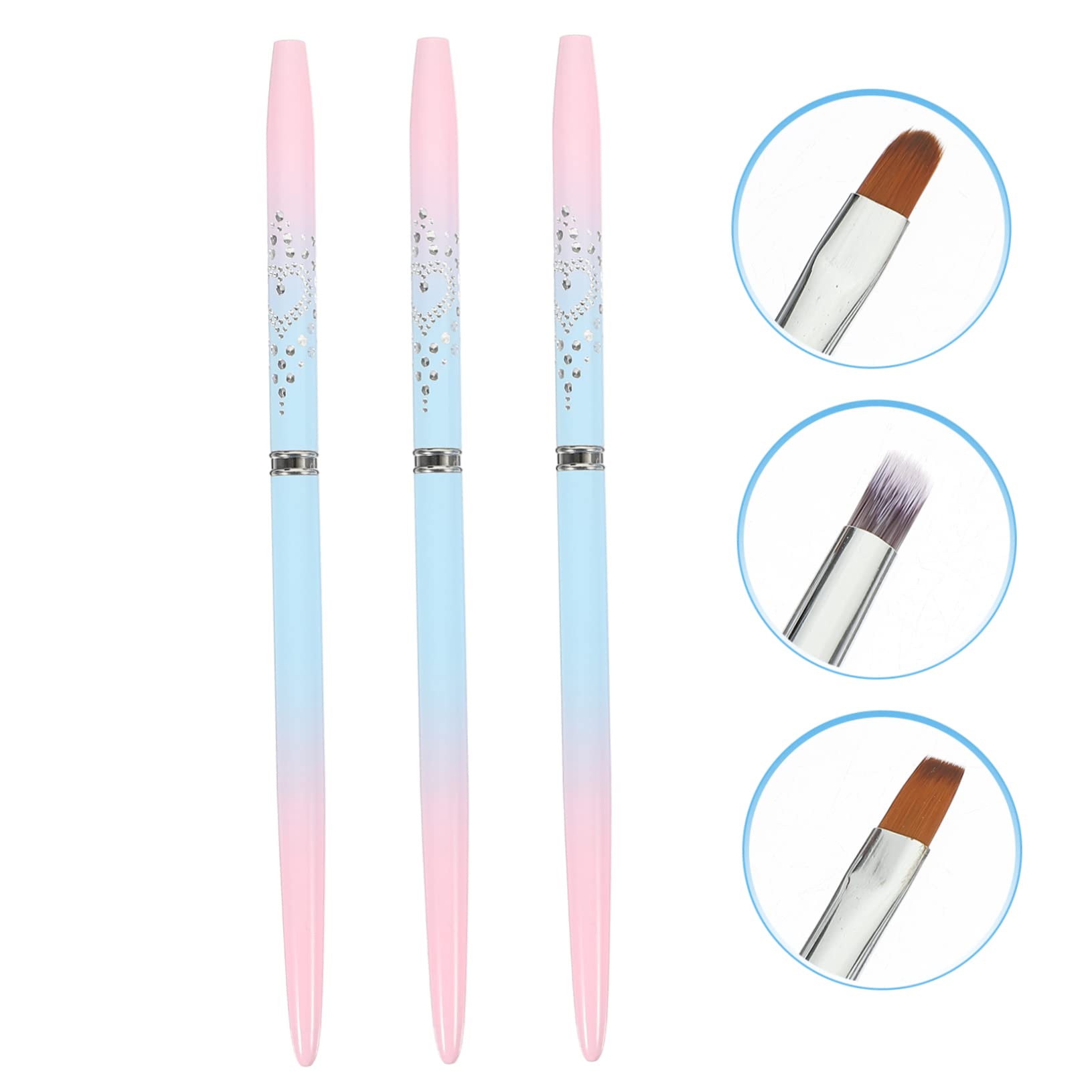 FOMIYES Kit Di 4 Strumenti Per Nail Art Set Di Pennelli Per Nail Art Penna Per Nail Art Strumenti Per Manicure Per Nail Art Salone Di Bellezza Casa 3 Pezzi * 4