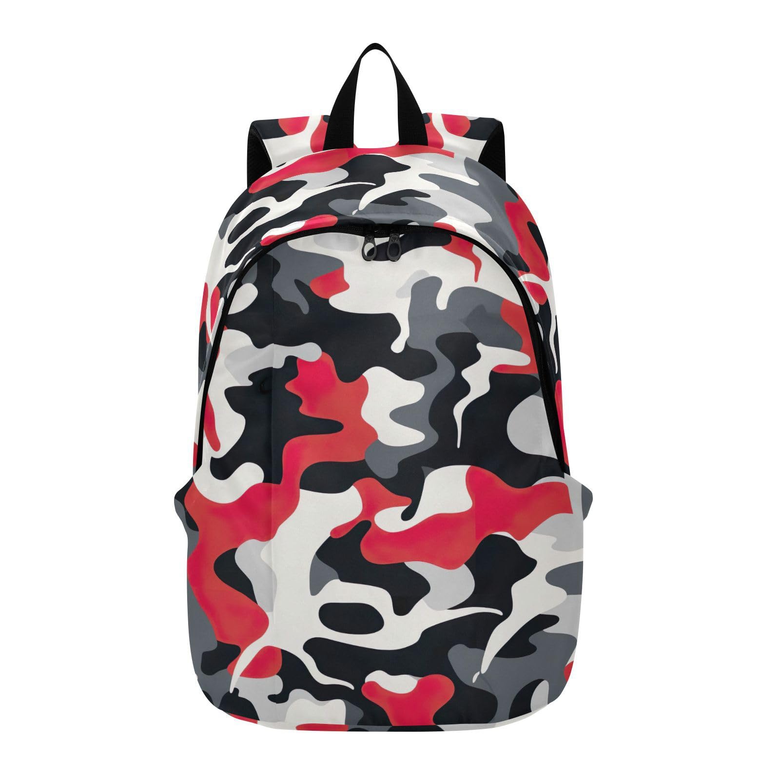 MCHIVER Travel Backpack Colorful Funny Camo Casual Daypack Backpacks Lightweight Carry on Bag Water Resistant Hiking Backpack for Men and Women