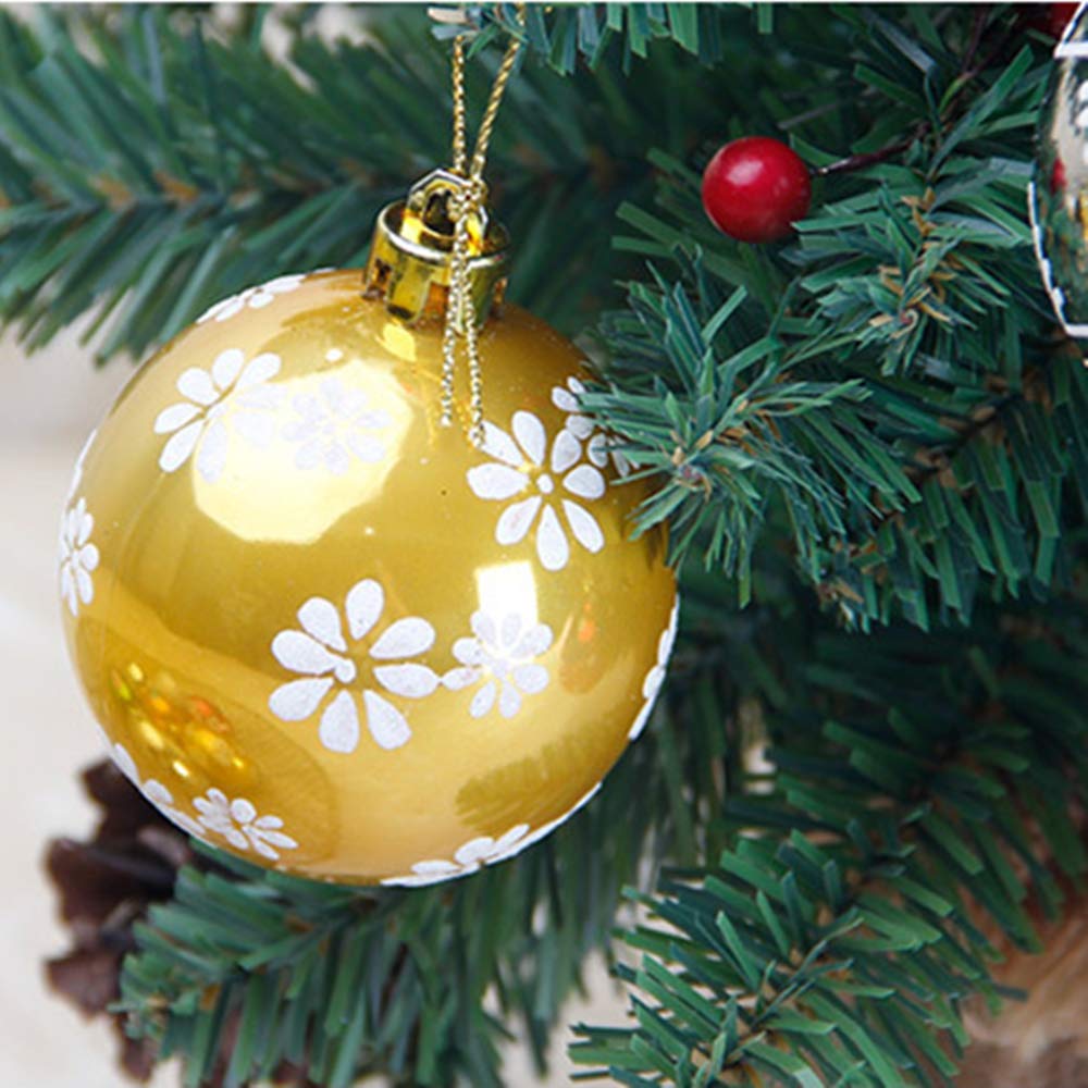 Morbuy Kerstbal Ornamenten Home Decoraties, Indoor Outdoor Mooie Opknoping Decor voor Xmas Feestelijke Tuin Party Vakantie (een doos van zes, rood