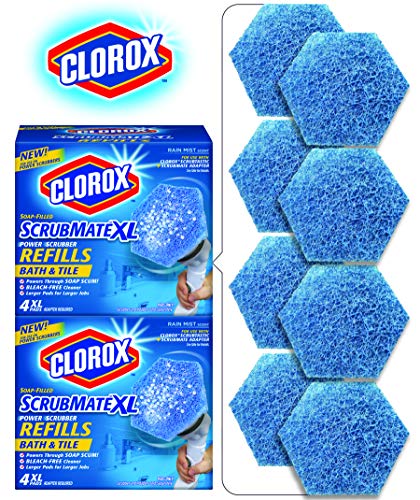 Clorox Scrubmate Xl Bath And Tile Refill 2-Pack; 2 Bleach-Free, Soap-Filled Scrubbing Pads; Scrub Tough Messes Clean #TOP1