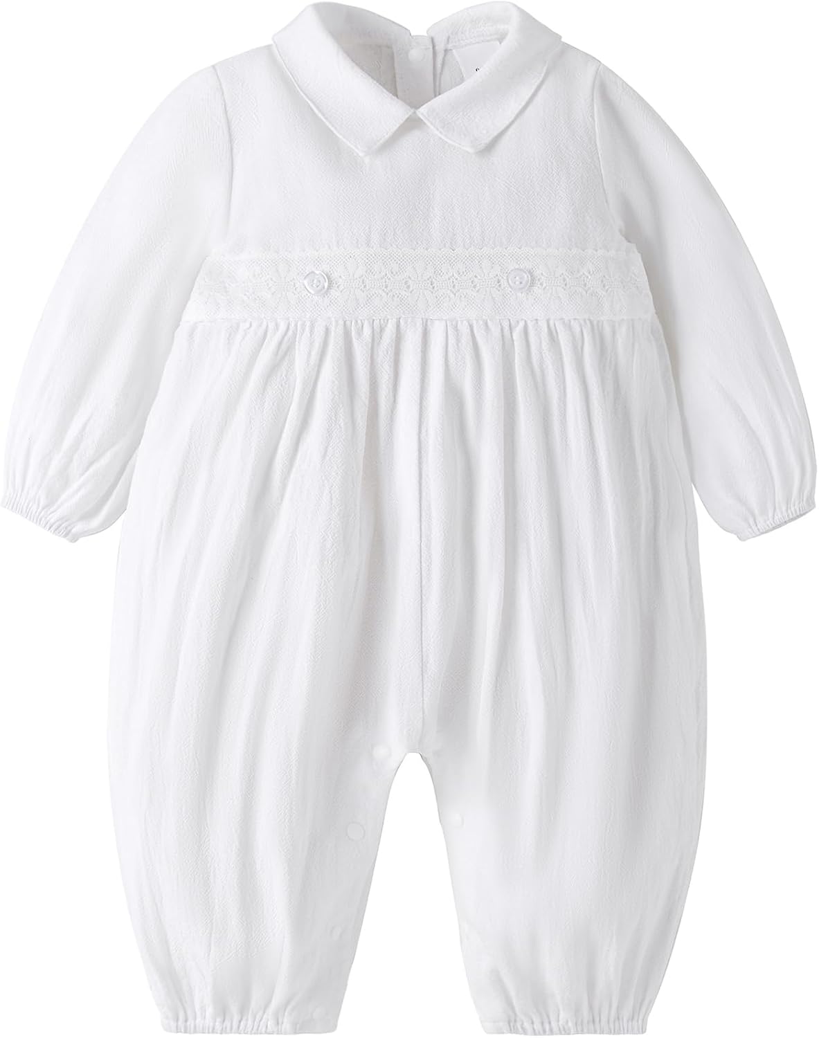 Booulfi Baptism Christening Outfits for Boys Easter White Romper Baby Romper Church Newborn Clothes
