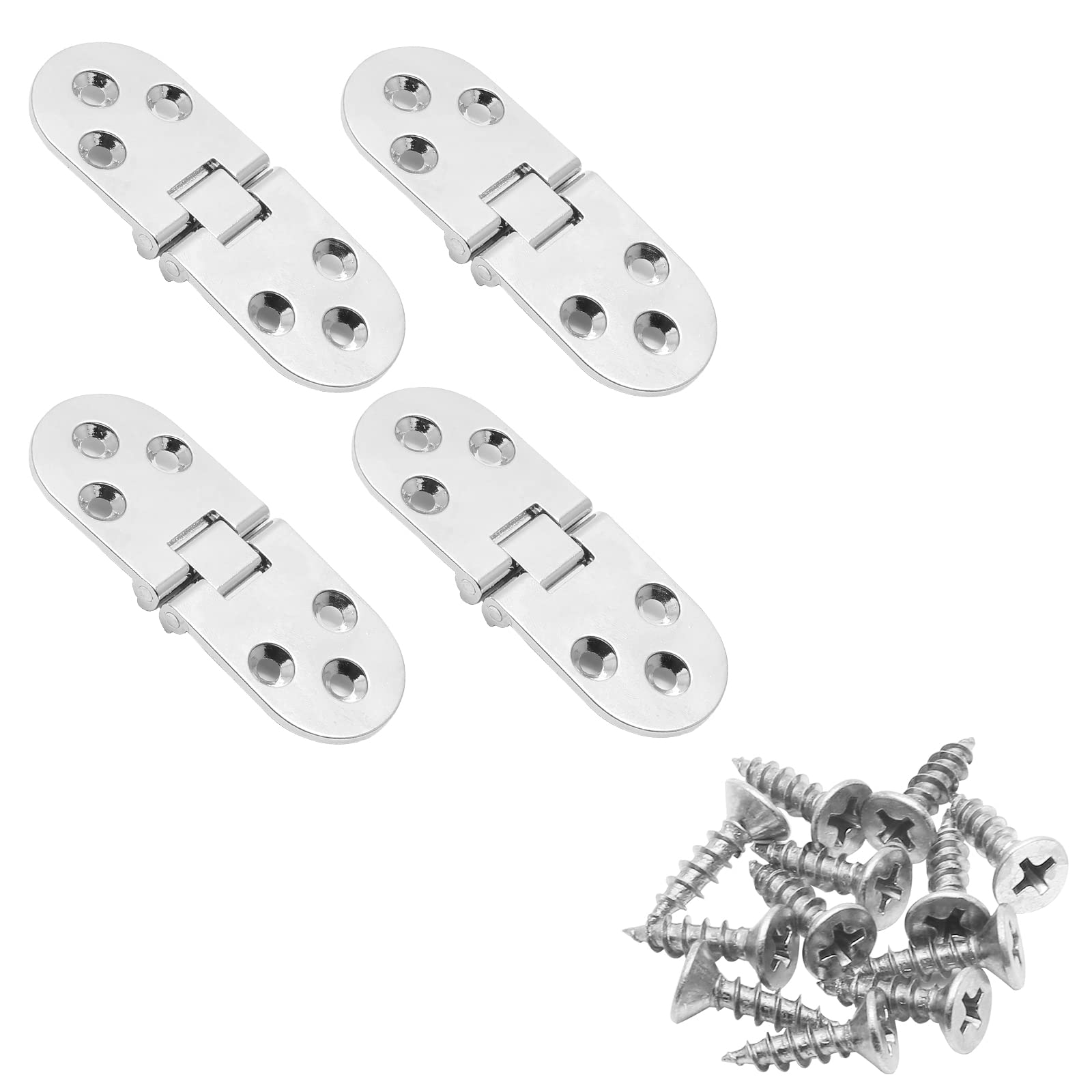 Piutouyar 4Pcs Butler Tray Hinge Silver, Heavy Duty Folding Flip Top Hinge — Amazon image 7