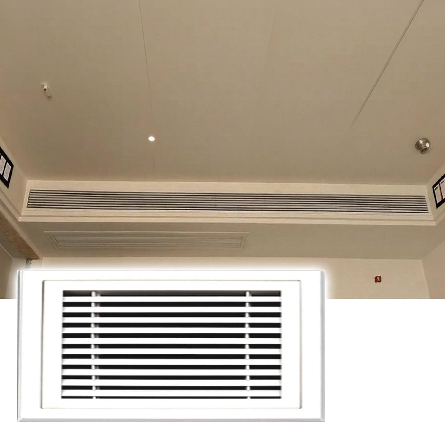 Customizable Clean Room Louvered Vents Access Panel - White Removable Gable/Attic Vent with Filter Screen 1pcs(860x910mm)
