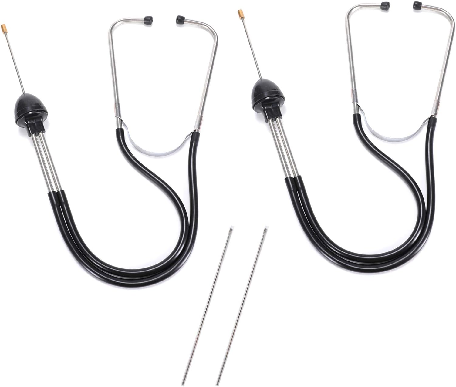 Lamoutor 2Pcs Automotive Mechanic Stethoscope Engine Stethoscope Tool for Cars, Trucks and Motorcycles