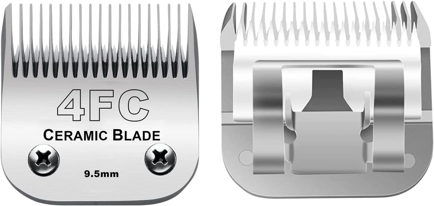 Lames de rechange pour tondeuses pour animaux, adaptées aux modèles Andis, Oster A5, Wahl, Heiniger, Moser Max 50 et autres. Taille 4FC# (9,5 mm), lot de trois