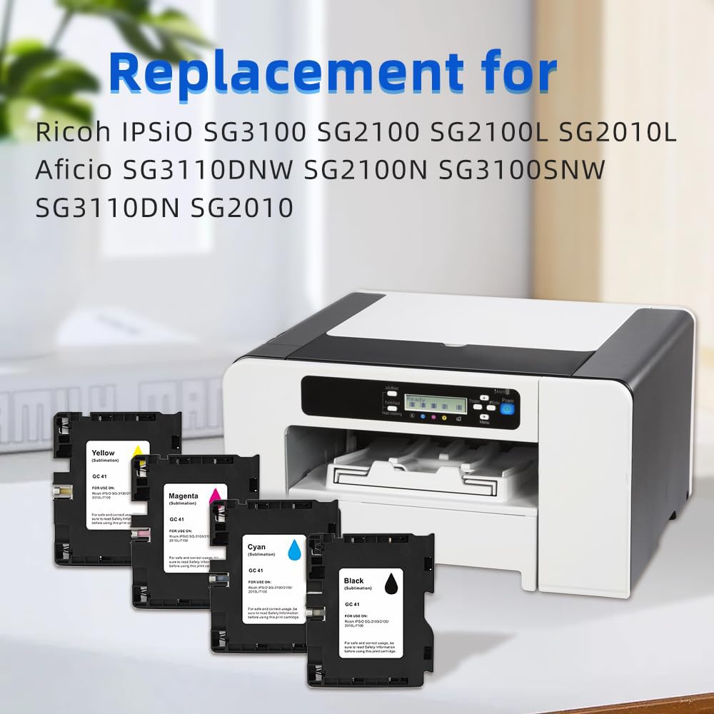 Cartouches d'encre rechargeables GC41 GC-41 GC 41, pour imprimantes Ricoh Aficio SG3110 SG3100 SG2100 SG 3110DN SG7100 SG2010 SG2100 2200 7 Cartouches d'encre rechargeables GC41 GC-41 GC 41, pour imprimantes Ricoh Aficio SG3110 SG3100 SG2100 SG 3110DN SG7100 SG2010 SG2100 2200 7