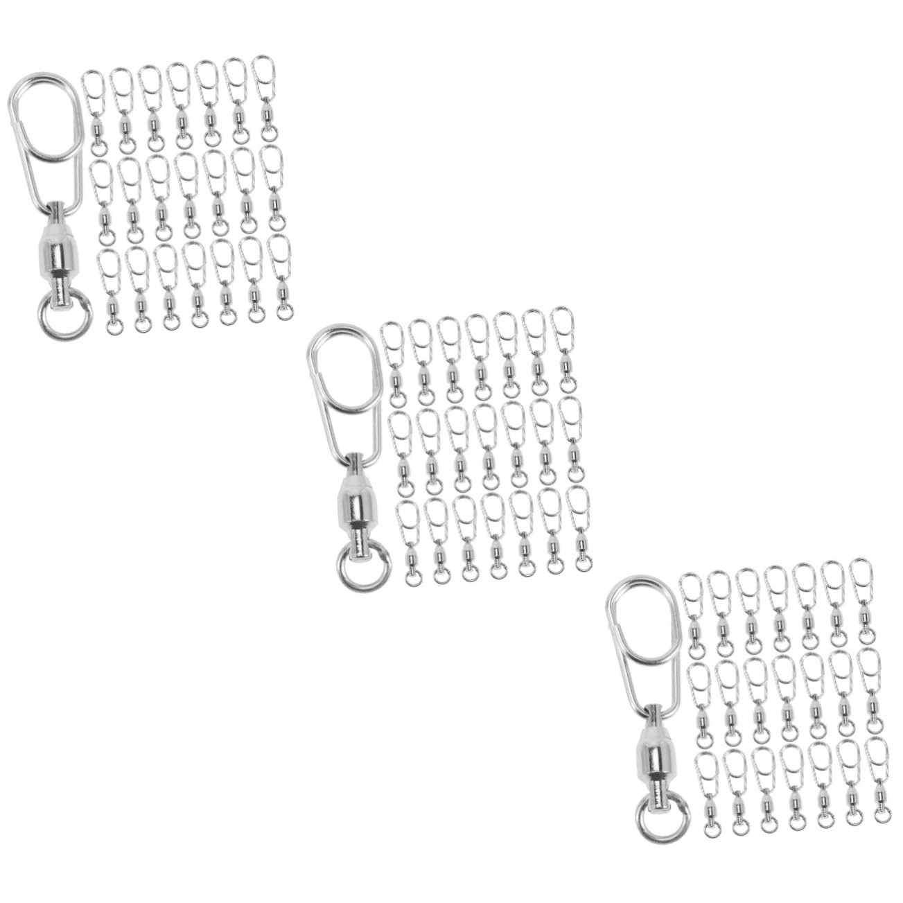 Supvox Achtstelliger Ringverbinder Angelleine schwenkt Angelgerät Schwenker für Angelfässer Fass schwenkt Pailletten Sequin kleine Köderclips Ring verdrahtet Rostfreier Stahl