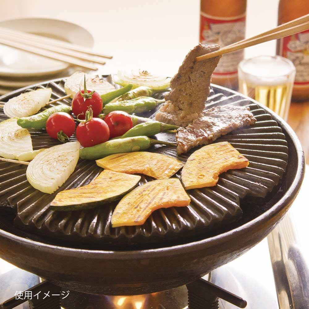 Amazon｜長谷製陶 長谷園 焼肉プレート 煙が少ない 微煙陶炉 「 やき