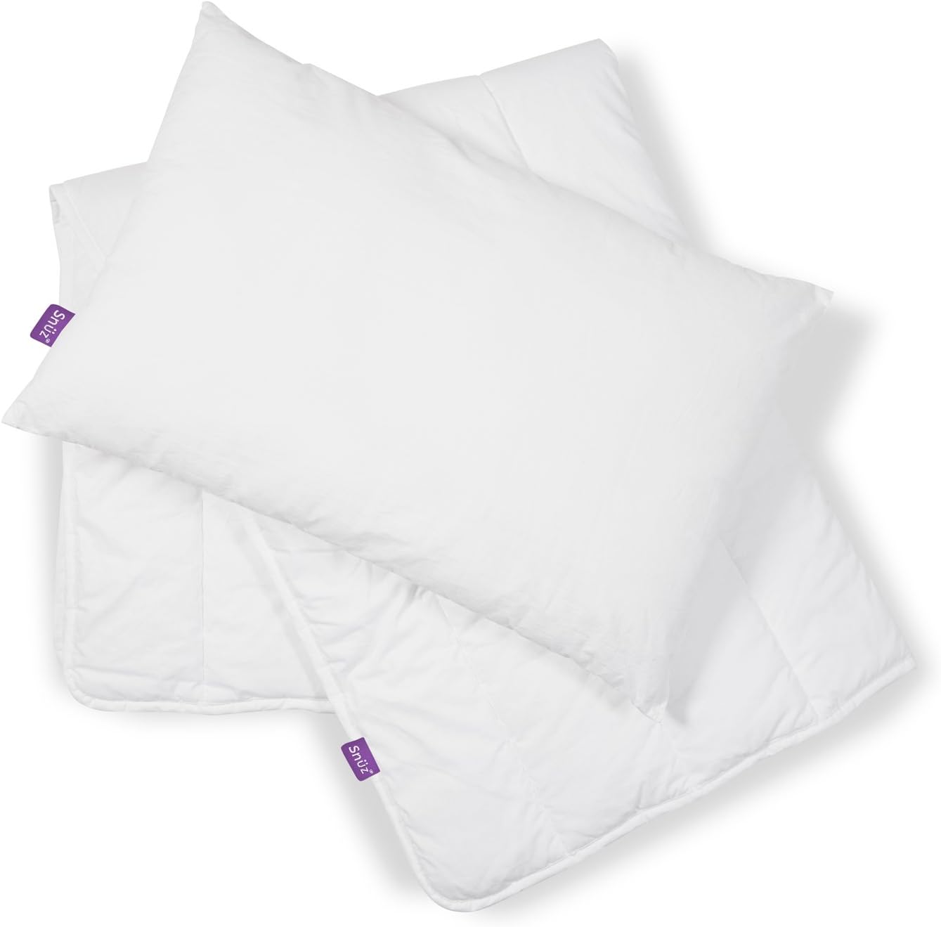 Snüz Cot Duvet & Pillow Bundle 4.0 Tog – 100 x 120cm – Made with Breathable Hollowfibre – 12+ Months