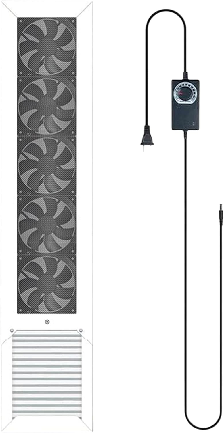 Telescopic Vertical Window Exhaust Fan, 18cm Punch-Free Retractable Window Exhaust Fan for Home, Window Exhaust Fan for Sliding Windows White 95~119CM