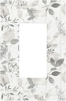 Vista 107 de Placa de pared dúplex de receptáculo de dispositivo de 1 gang de madera envejecida blanca gris con veta de tablón, cubierta de enchufe eléctrico