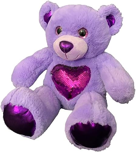 Oso morado de peluche suave de 16 pulgadas. Los rellenamos, los amas.