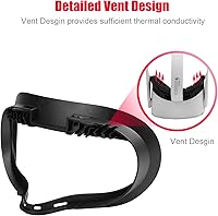 Vista 4 de TechKen Face Cushion Pad Compatible with Quest 2 Accessories (Upgraded Version), Comes 2 Fitness Facial Interface Foam Replacement, and Lens