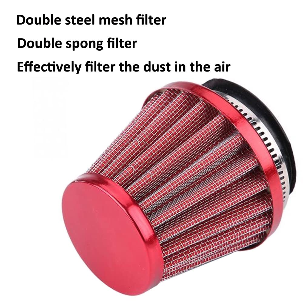 ETOPARS Kit 2 Filtres à Air Moto Universels 52/53/54mm - Filtre Admission Haut Débit Lavable