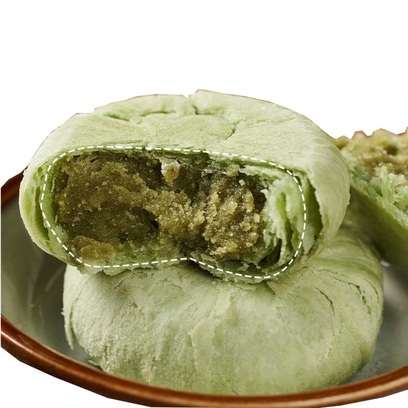 ricerach Longjing Tea Cake 200g Green Tea Bean Cake Longjing Tea Cake Chinese style Dim sum龙井茶饼200克