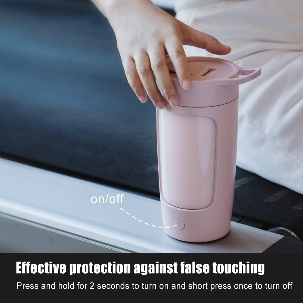 Batidora Portátil con Carga USB y Capacidad de 650 Ml para Jugos y Cocinar - Liviana sin BPA, Perfecta para el Hogar la Oficina - Disponible en Rosa Blanco (Rosa)