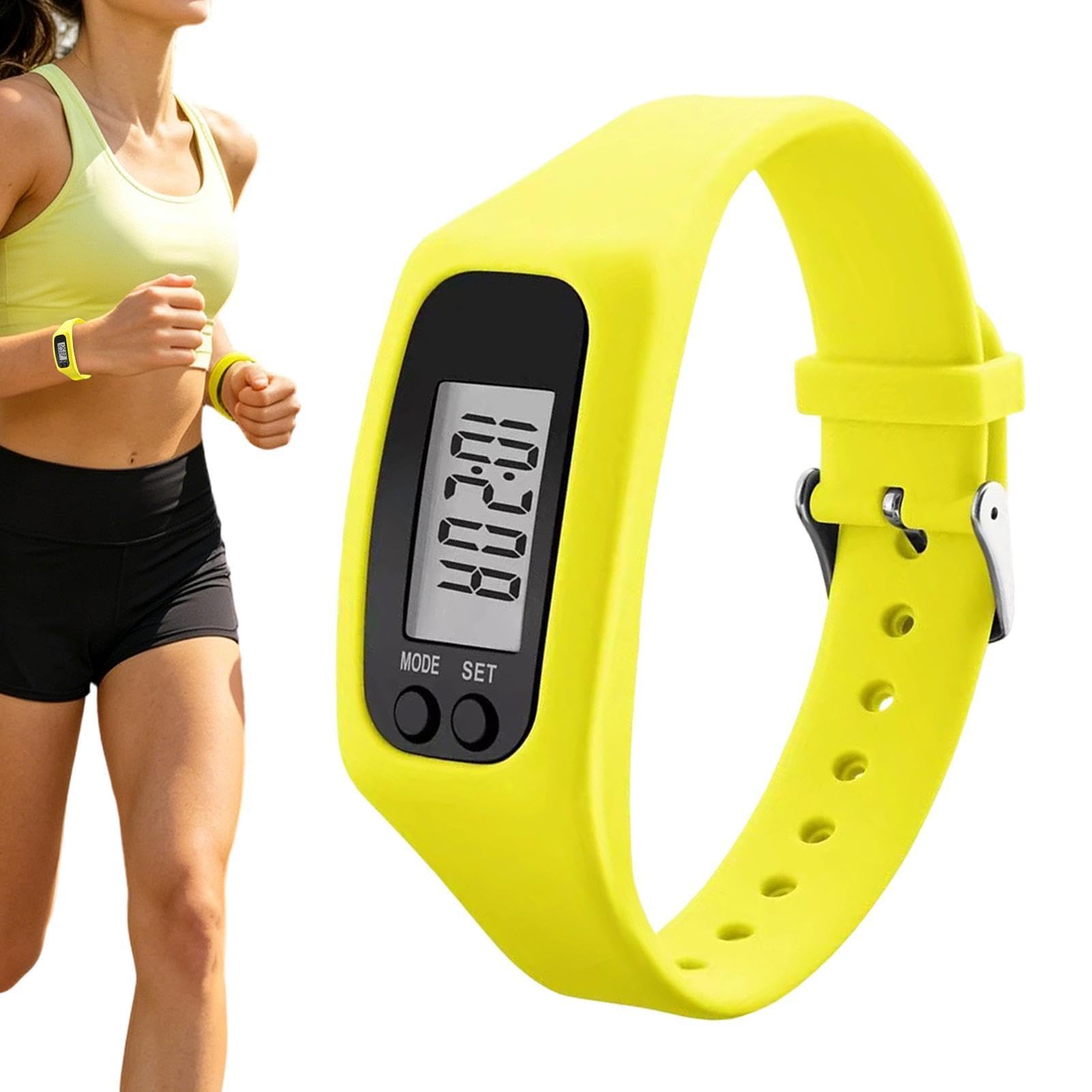Montre compteur de pas pour femme – Enregistrement du kilométrage – Moniteur de kilométrage – Pour homme et adulte, coureur, athlète, marche, course, exercice, maison, bureau, salle de sport