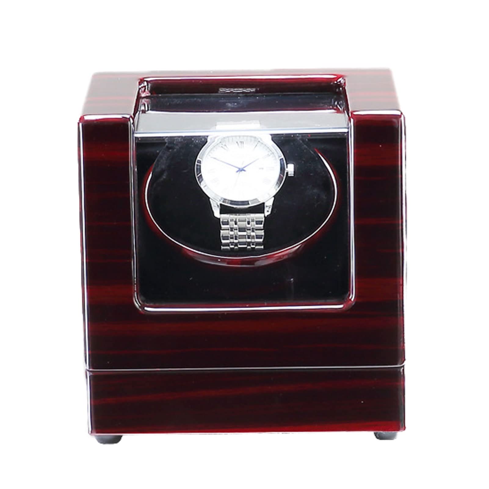 CGCSYZ Single Automatic Watch Winder With Quiet Motor Rotating Watch Case 5 Rotation Mode Settings Suitable For Men's And Ladies Wrist Watch (A)