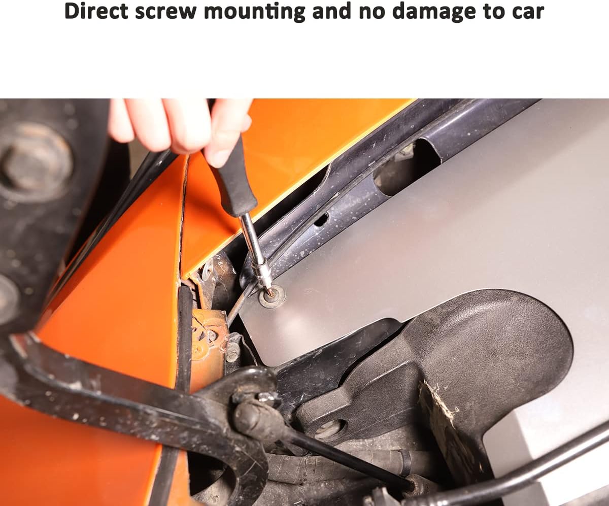 Aluminum Alloy Engine Bay Side Panel Cover for Chevrolet Corvette C7 2014-2019 Hood Engine Trim Sticker Interior Accessories (Engine Bay Side Dustproof Plate, Silver)