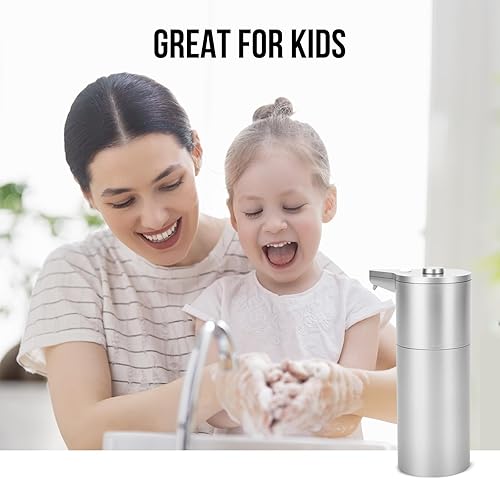 Miniatura 6 de Aunmaon Dispensador automático de jabón sin contacto, volumen ajustable mejorado para dispensador de jabón de manos con batería líquida gruesa y