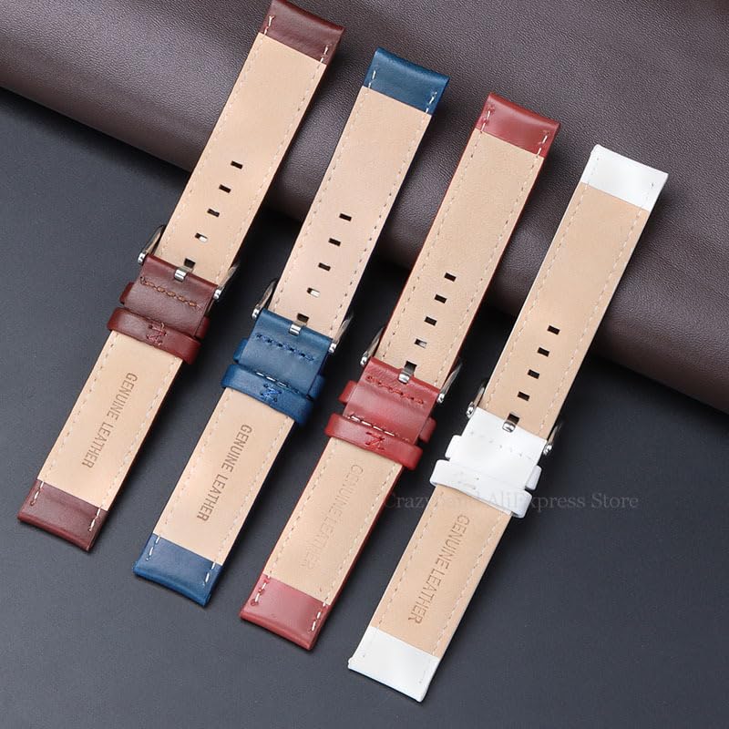 Bracelet cuir compatible DW 20mm pour remplacer un bracelet usé - 4