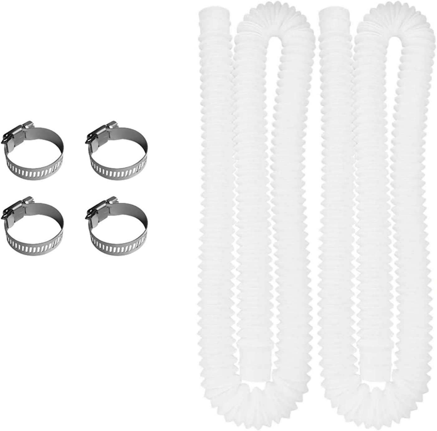 FUGKUOM Replacement Hose for Above Ground Pools,Swimming Pool Replacement Hose 1.25" Diameter for Models 330 GPH, 530 GPH, and 1,000 GPH,59" Long Filter Pump Hose (2)