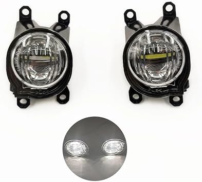 Car Led Fog Light Headlight Compatible For Toyota CHR C-HR 2020 2021 2022 Fog Lights Kit Fog Lamp Cover Grill Frames CoversOnly white lamp