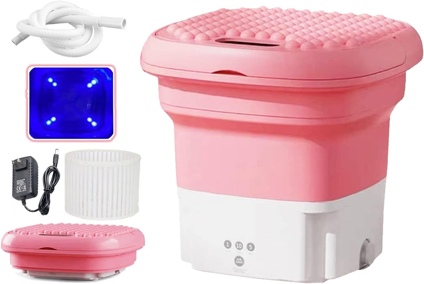 Krneaoch 6L 36W Portable Folding Washing Machine, Washing